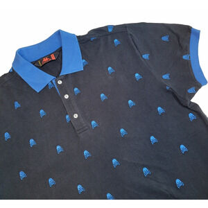 Vintage Robe Di Kappa La Polo XL Skull Embroidered 100% Cotton Polo Shirt